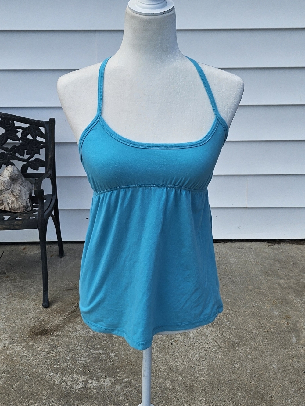 Aqua Blue Spaghetti Strap Tank Top